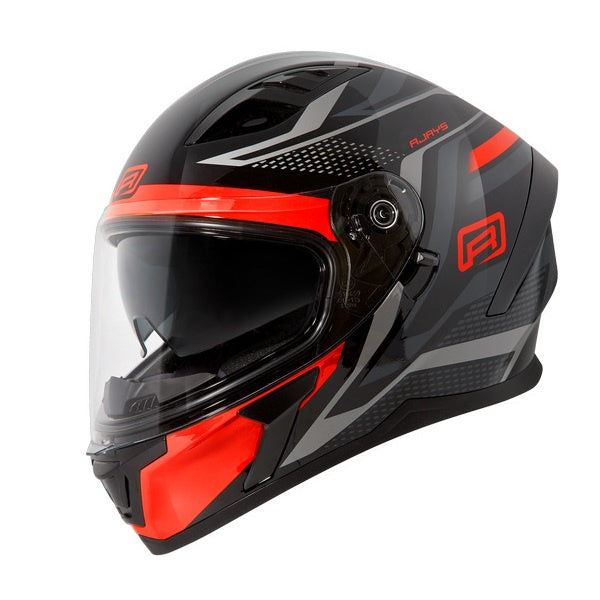 RJAYS APEX III Ignite Road Helmet (with inner visor) - Black/Red