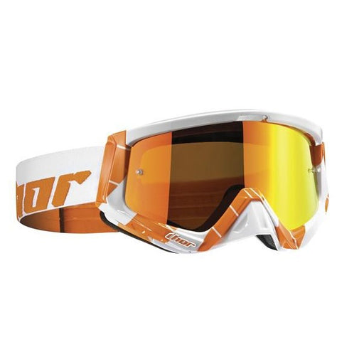 Goggle; Motocross goggles; MX Goggles; Helmets goggles; Snow goggles; MX Gear; Off-Road; Mounting Bike; Cycling; push bikes; Orange White;  sports riding gear; Thor; Thor Gear;