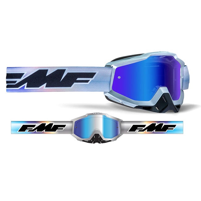 **FMF PowerBomb Afterbur Adult MX Goggle with Blue Mirror Lens